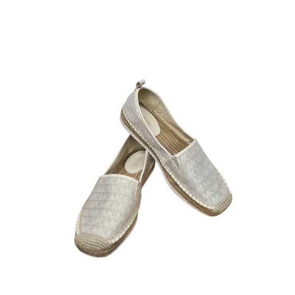 Michael Kors Shoes - Michael Kors Womens Size 9 Lenny Logo Jaquard Espadrilles Slip On Platform